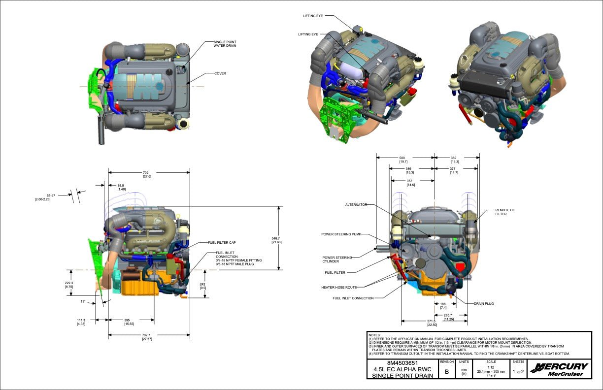 Mercury MerCruiser 4.5L 250 PK DTS Inboard Sterndrive