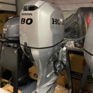 Honda BF80 80HP Long Shaft Outboard Motor with Gauges and Propeller