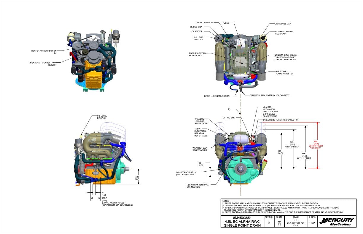 Mercury MerCruiser 4.5L 250 PK DTS Inboard Sterndrive