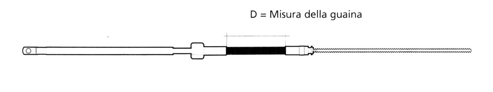 Mavimare 14mm Mechanical Steering Cable for Marine Engines to 55 HP