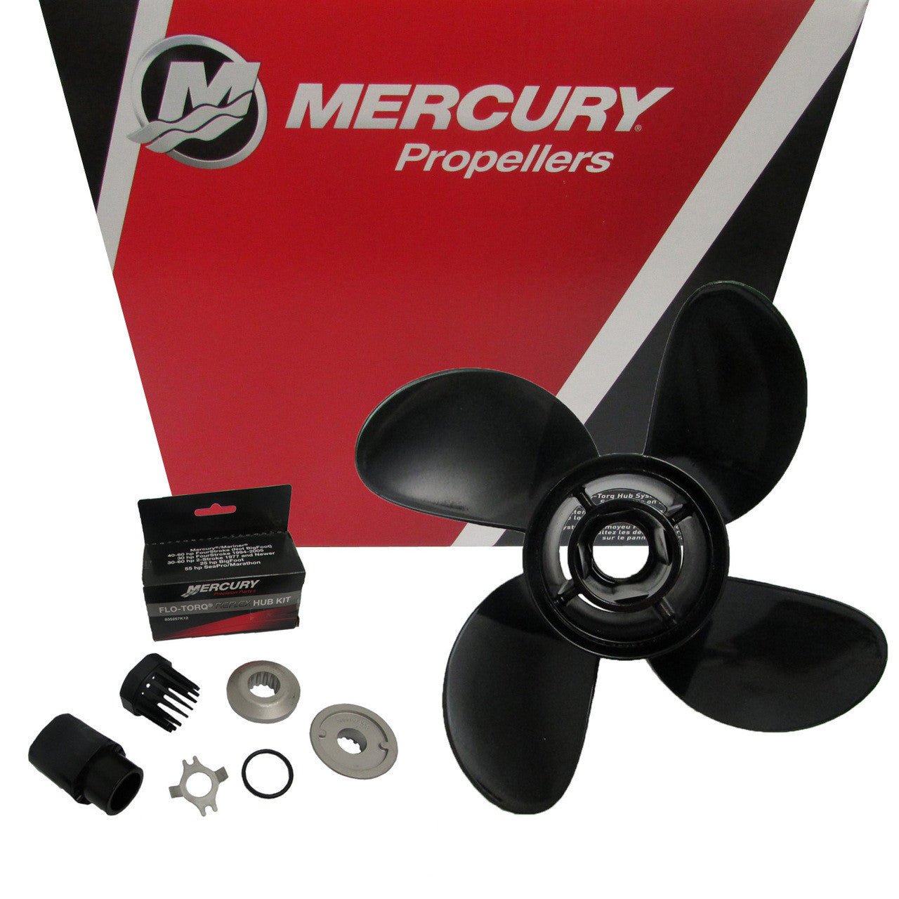 Mercury Mariner Spitfire Aluminium 4-Blade Propeller 13 Pitch 40-60HP