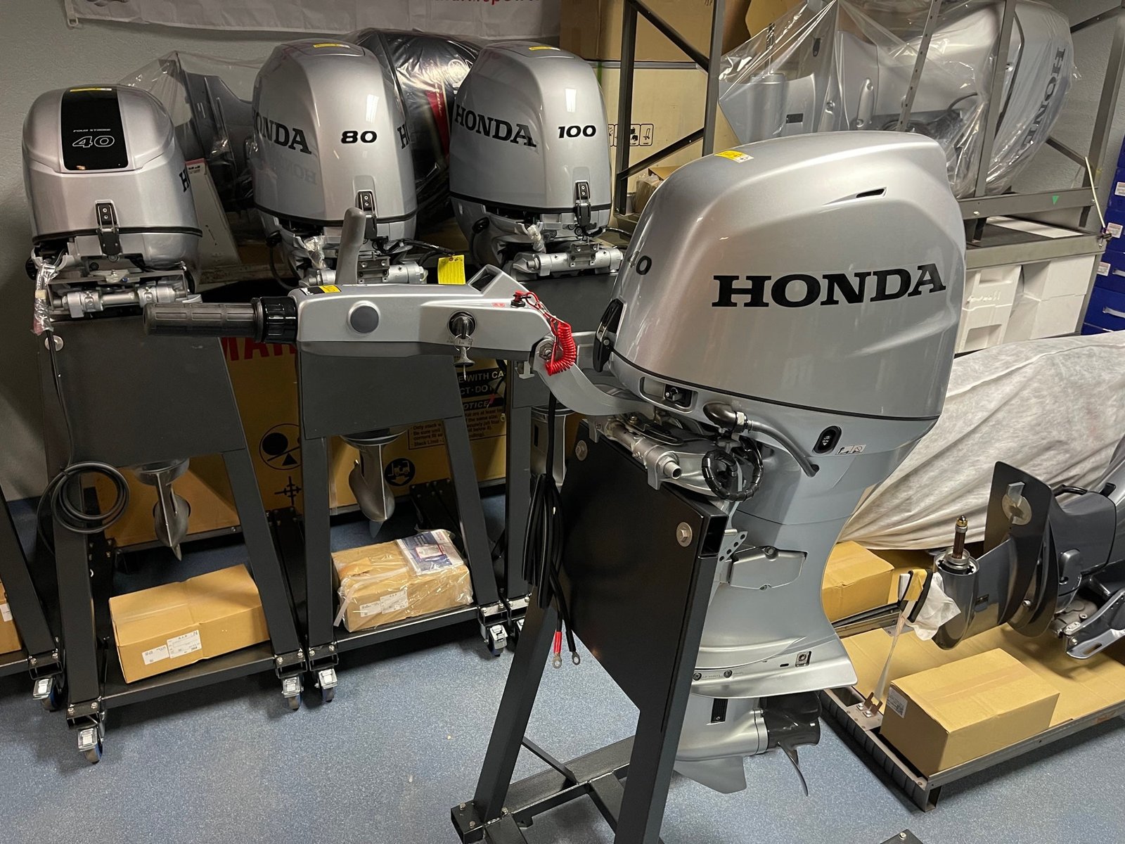 Honda BF40 SRTU 40 HP Short Shaft Outboard Motor with Tiller Handle