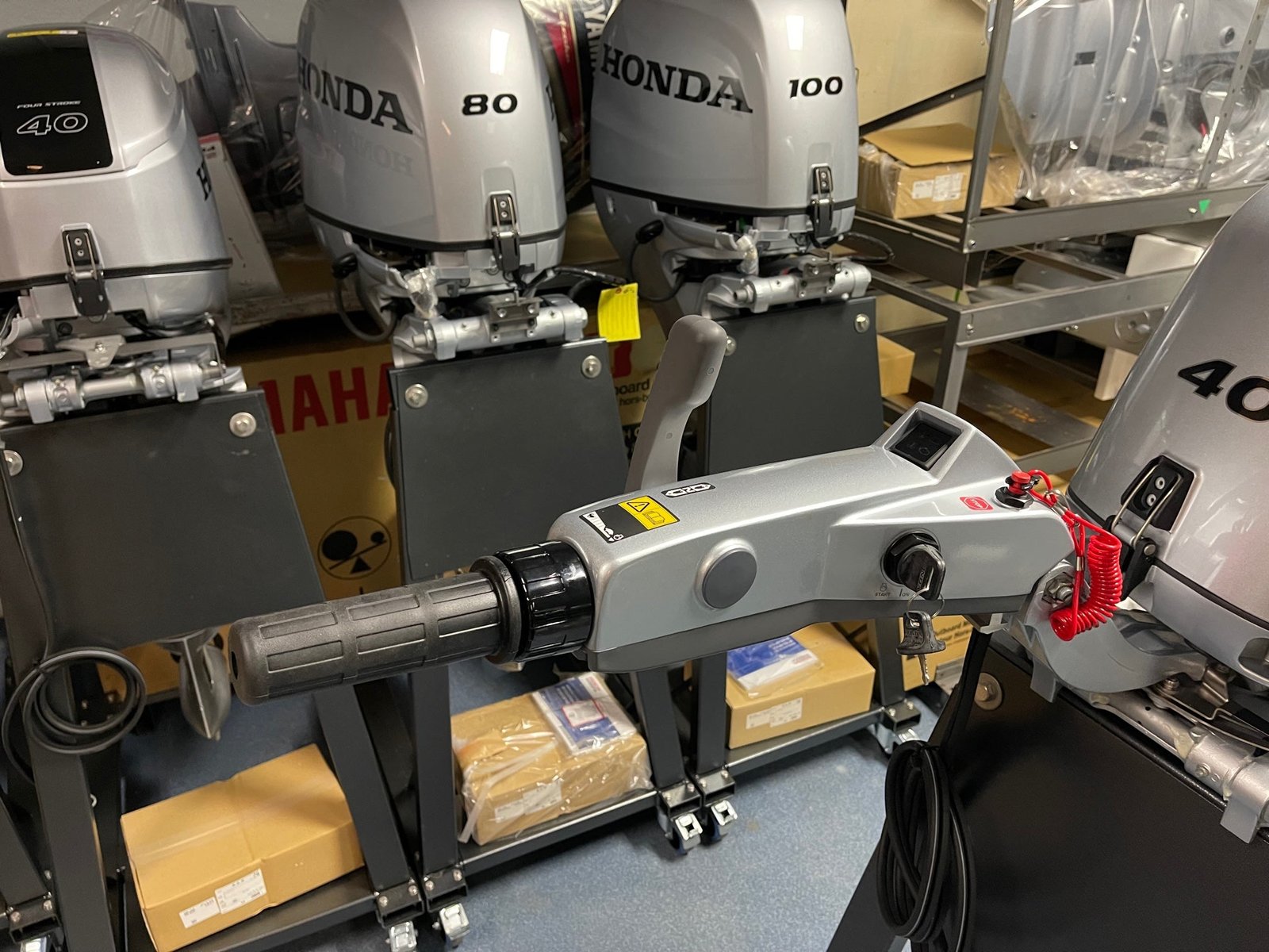 Honda BF40 LRTZ 40 HP Longshaft Outboard Motor with Tiller Handle