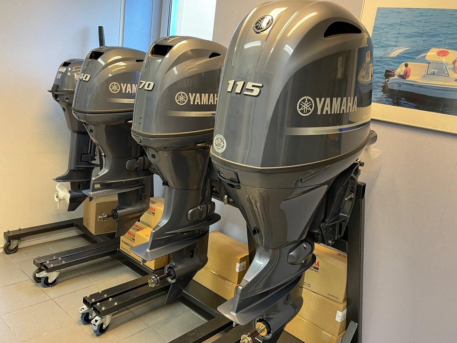 Yamaha F115 LB 115 HP Longtail Outboard Motor with Tiller Handle Trolling