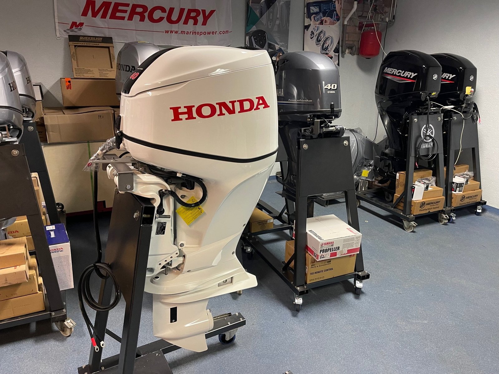 Honda BF60 LRTU 60 HP Long Shaft Outboard Motor White