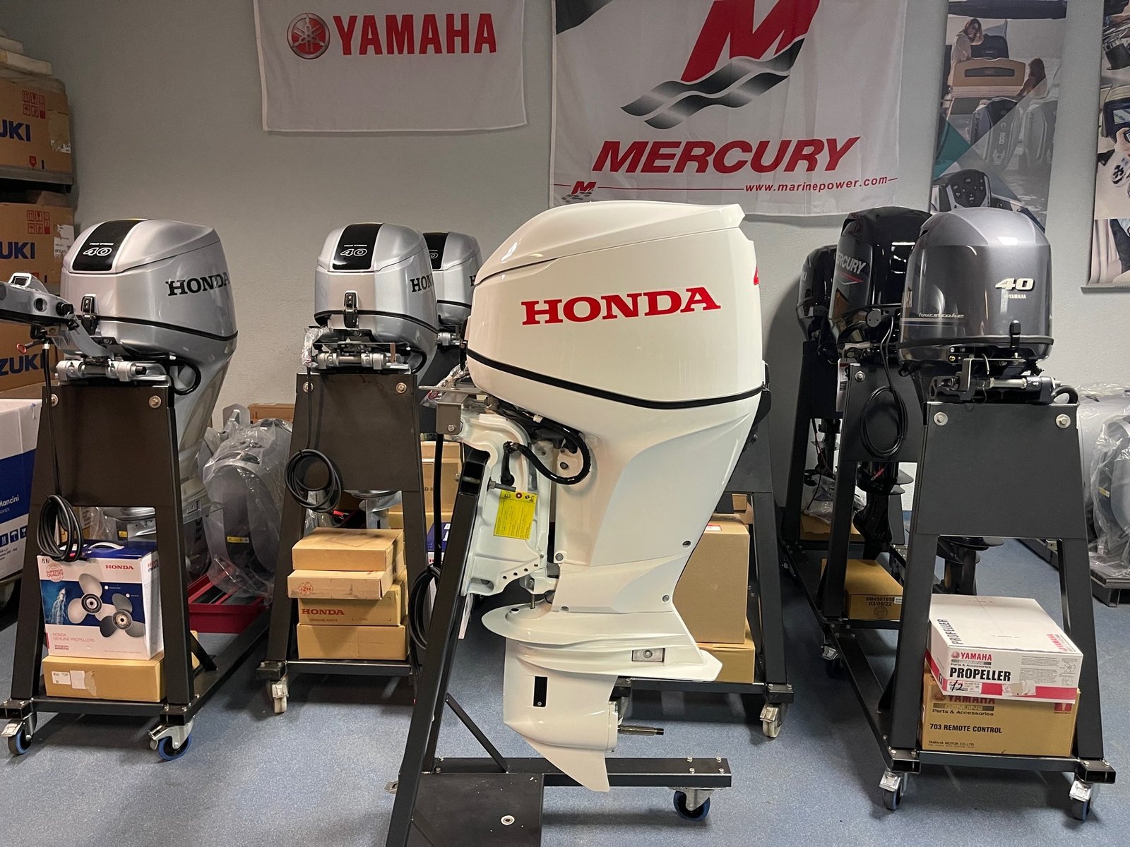 Honda BF60 LRTU 60 HP Long Shaft Outboard Motor White