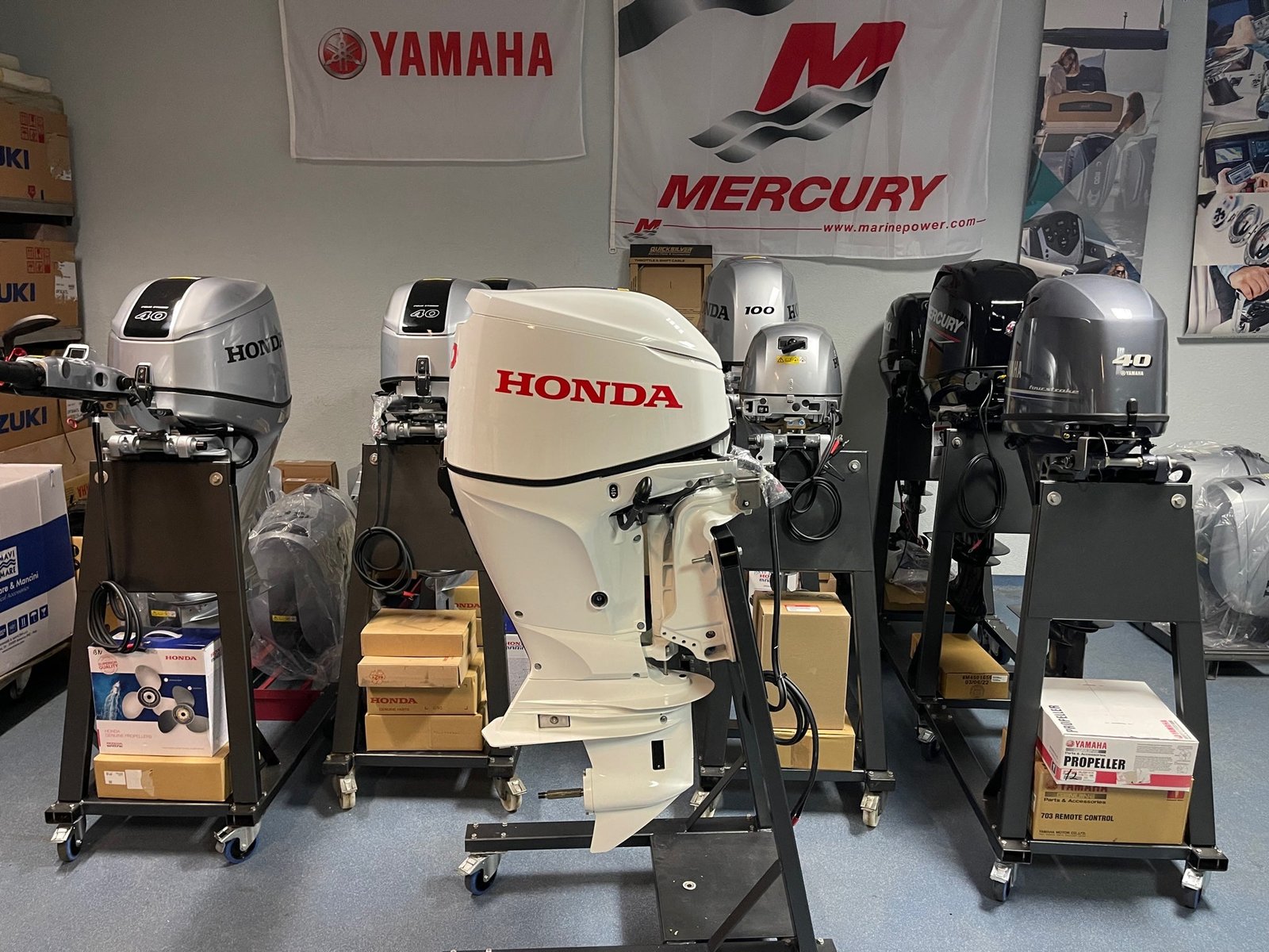 Honda BF60 LRTU 60 HP Long Shaft Outboard Motor White