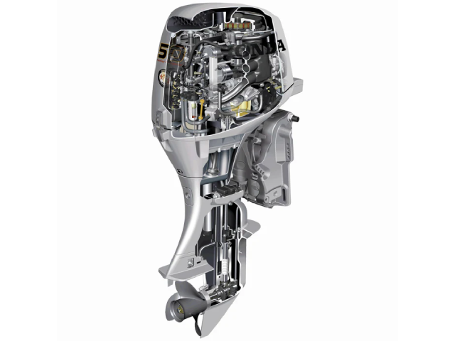 Honda BF50 LRTU 50 HP Long Shaft Outboard Motor with Remote Control and Gauge