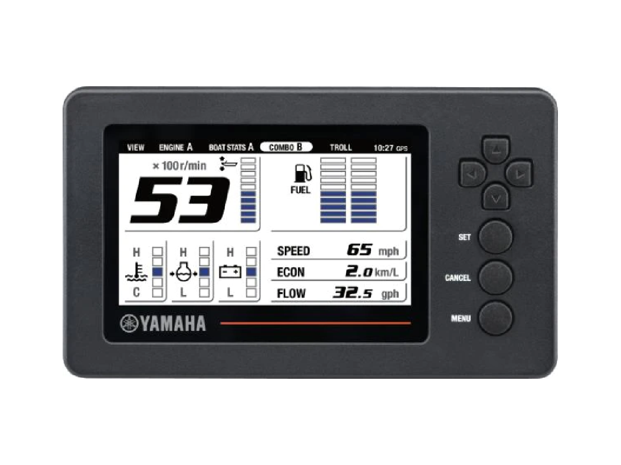 Yamaha 6YC Multifunction Meter with Fuel Management LAN Compatibility